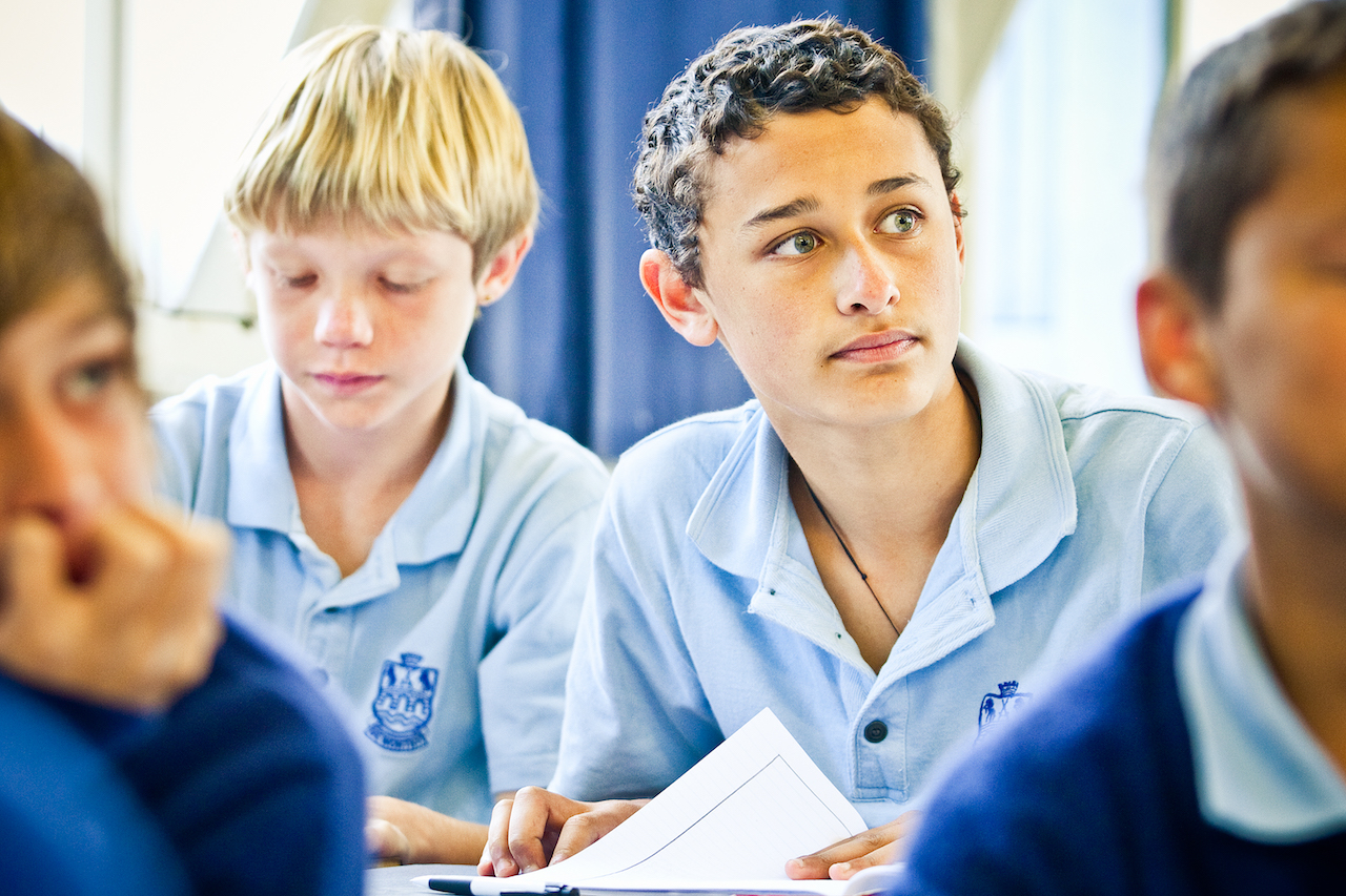 Group of focused learners.