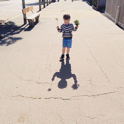 Child and shadow. .