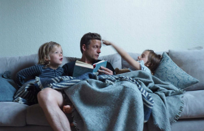 Reading together. .